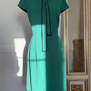 J.Crew | Emerald Bow-Neck Midi Dress (6T)